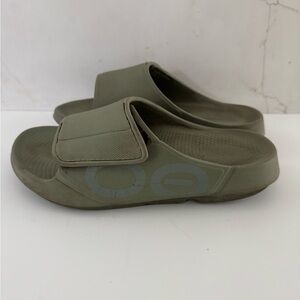 OOFOS OOahh Flex Recovery Sport Slide Sandals Foam Comfort Green  W8